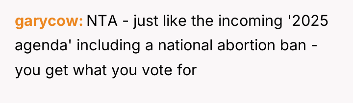 garycow NTA - just like the incoming '2025 agenda' including...