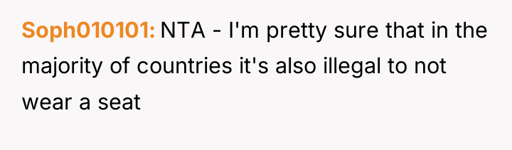 Soph010101 NTA - I'm pretty sure that in the majority...