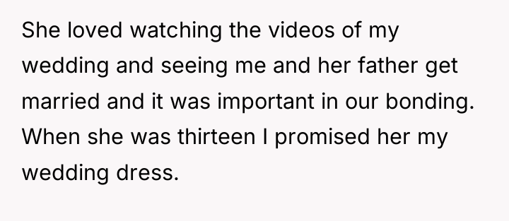 She loved watching the videos of my wedding and seeing...
