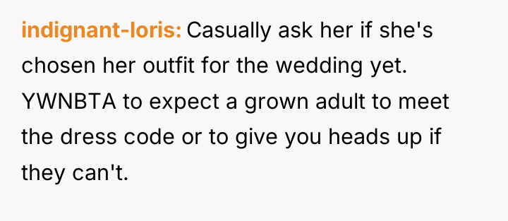 indignant-loris Casually ask her if she's chosen her outfit for...