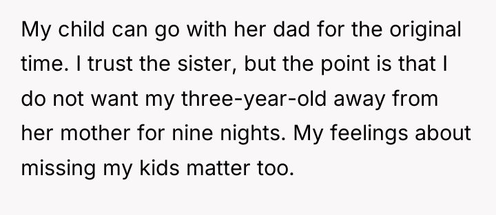 My child can go with her dad for the original...