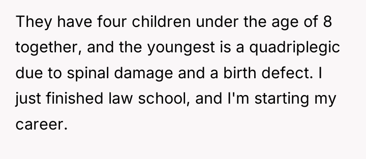 They have four children under the age of 8 together,...