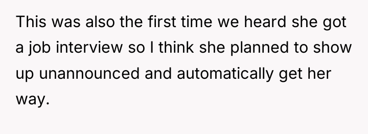 This was also the first time we heard she got...