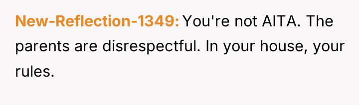 New-Reflection-1349 You're not AITA. The parents are disrespectful. In your...