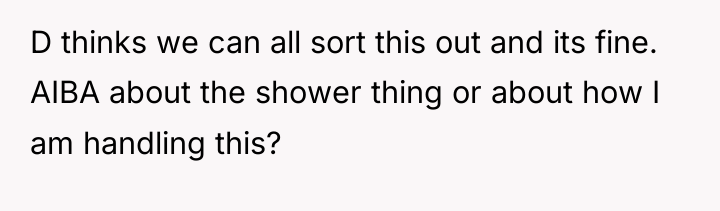 D thinks we can all sort this out and its...