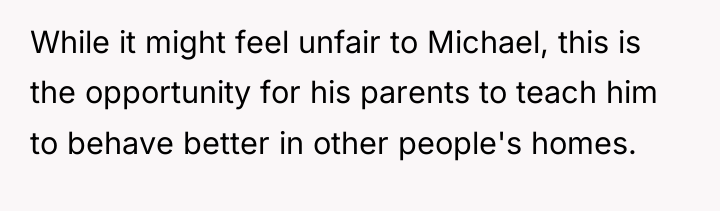 While it might feel unfair to Michael, this is the...