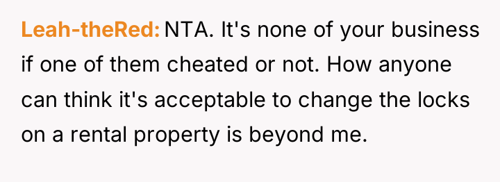 Leah-theRed NTA. It's none of your business if one of...