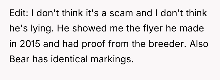 Edit: I don't think it's a scam and I don't...