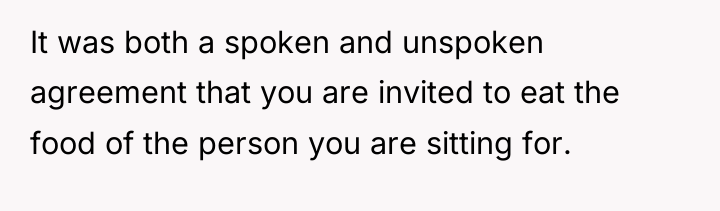 It was both a spoken and unspoken agreement that you...
