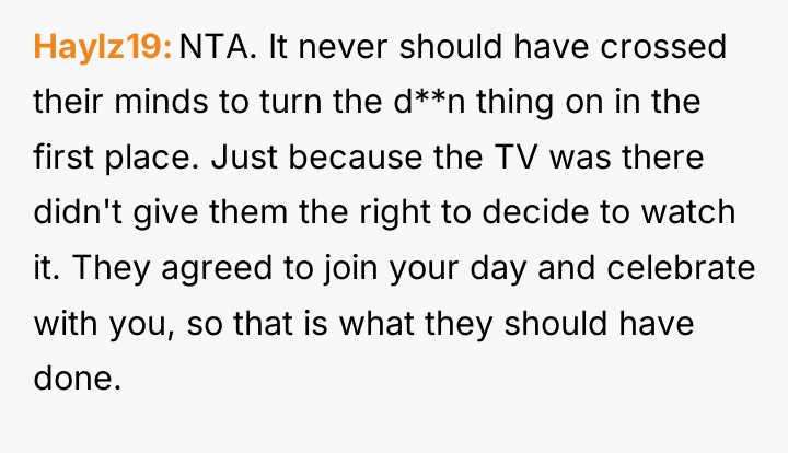 Haylz19 NTA. It never should have crossed their minds to...