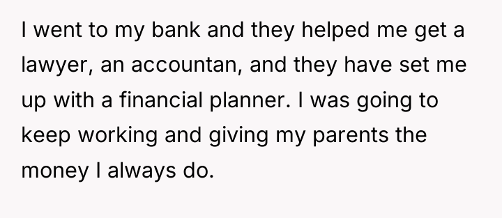 I went to my bank and they helped me get...