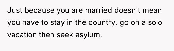 Just because you are married doesn't mean you have to...