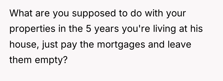 What are you supposed to do with your properties in...