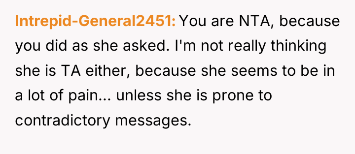 Intrepid-General2451 You are NTA, because you did as she asked....