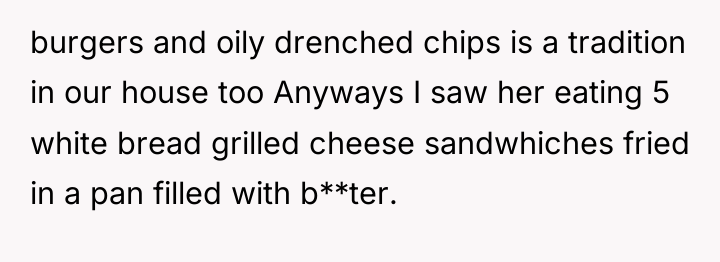 burgers and oily drenched chips is a tradition in our...