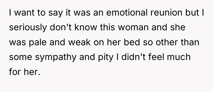 I want to say it was an emotional reunion but...