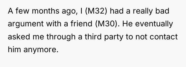 A few months ago, I (M32) had a really bad...