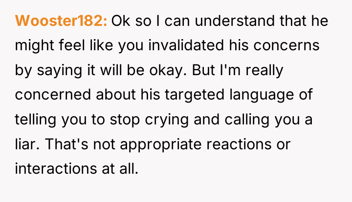 Wooster182 Ok so I can understand that he might feel...