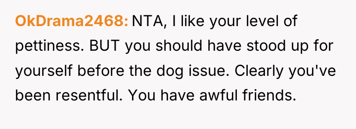 OkDrama2468 NTA, I like your level of pettiness. BUT you...