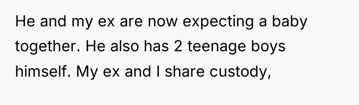 He and my ex are now expecting a baby together....