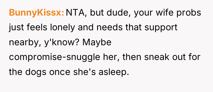 BunnyKissx NTA, but dude, your wife probs just feels lonely...