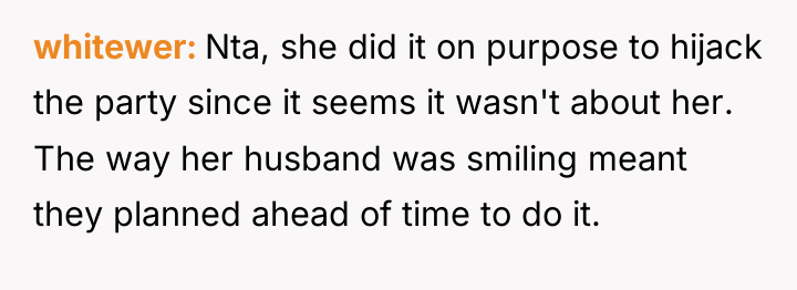 whitewer Nta, she did it on purpose to hijack the...