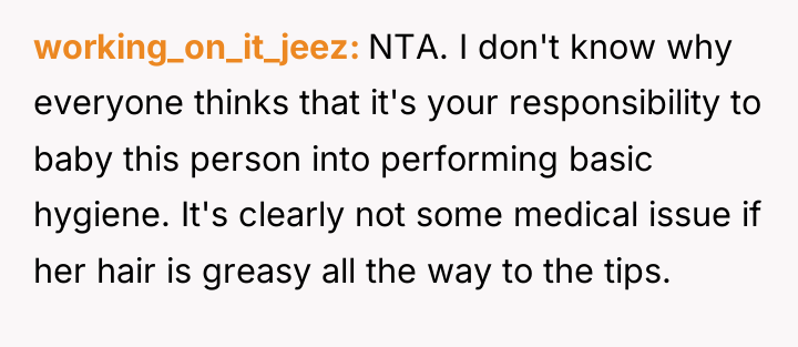 working_on_it_jeez NTA. I don't know why everyone thinks that it's...
