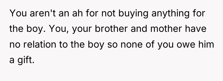 You aren't an ah for not buying anything for the...