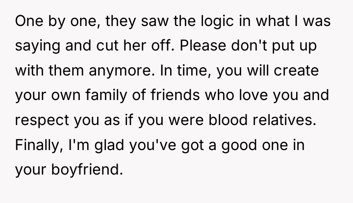 One by one, they saw the logic in what I...