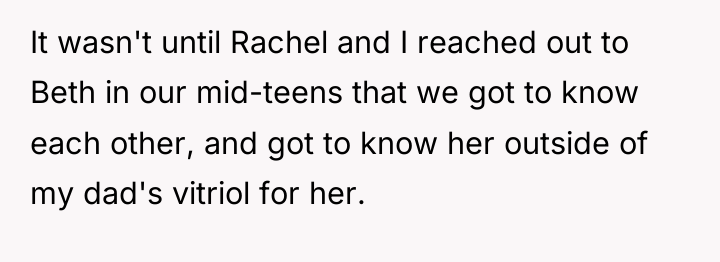 It wasn't until Rachel and I reached out to Beth...