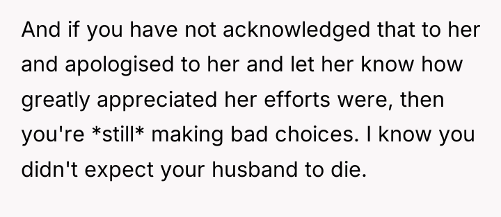 And if you have not acknowledged that to her and...