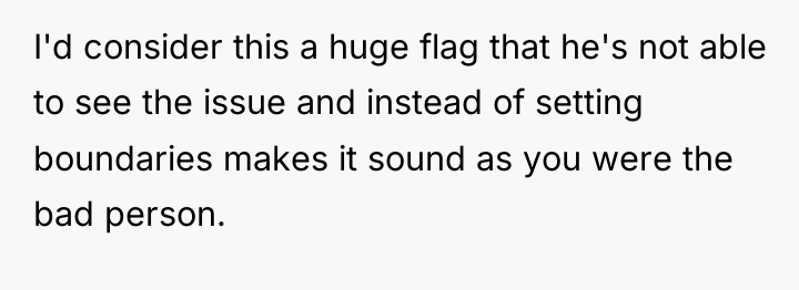 I'd consider this a huge flag that he's not able...