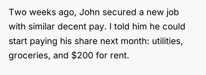 Two weeks ago, John secured a new job with similar...