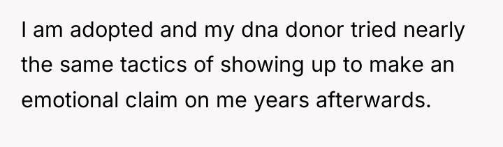 I am adopted and my dna donor tried nearly the...