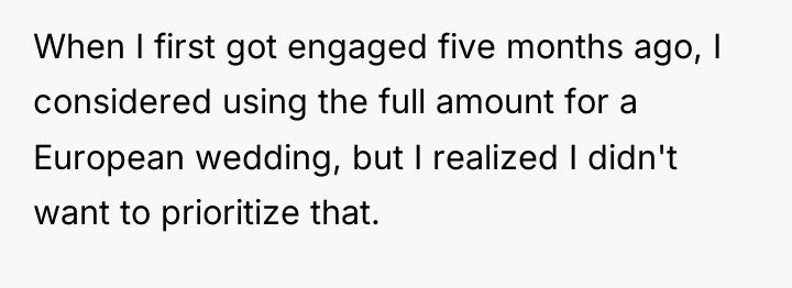 When I first got engaged five months ago, I considered...