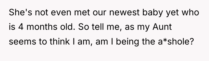 She's not even met our newest baby yet who is...