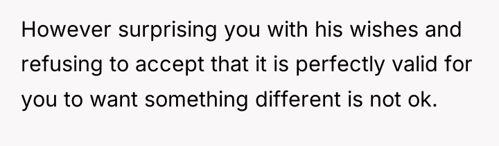 However surprising you with his wishes and refusing to accept...