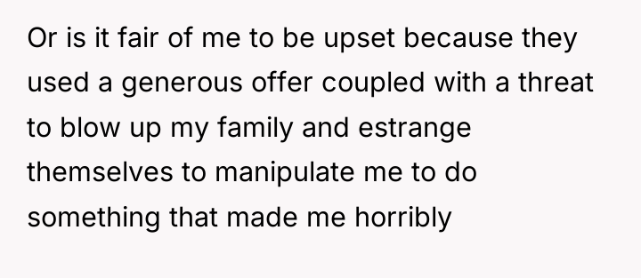 Or is it fair of me to be upset because...