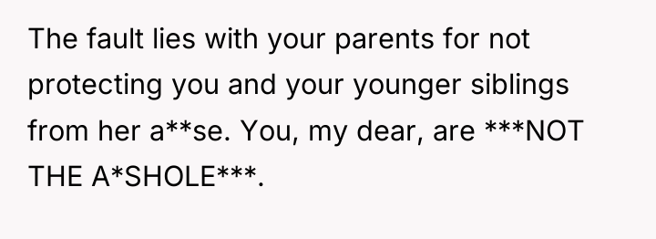The fault lies with your parents for not protecting you...