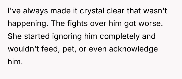 I've always made it crystal clear that wasn't happening. The...