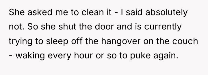 She asked me to clean it - I said absolutely...