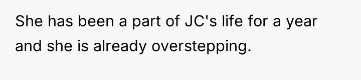 She has been a part of JC's life for a...