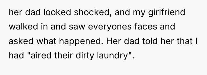 her dad looked shocked, and my girlfriend walked in and...