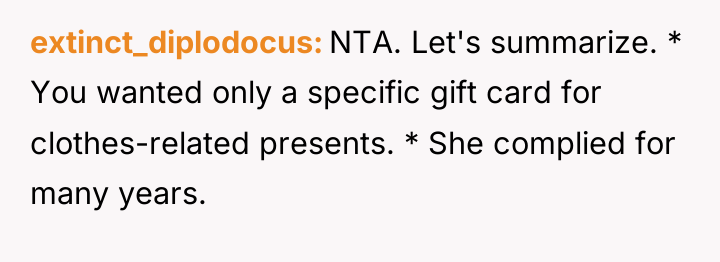 extinct_diplodocus NTA. Let's summarize. * You wanted only a specific...