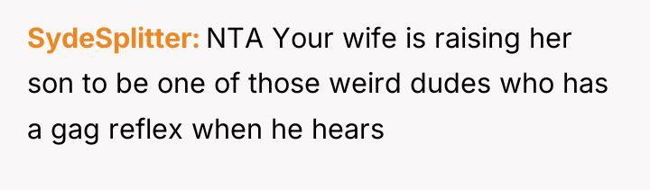 SydeSplitter NTA Your wife is raising her son to be...