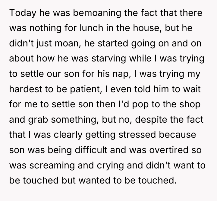 Today he was bemoaning the fact that there was nothing...