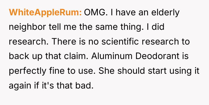 WhiteAppleRum OMG. I have an elderly neighbor tell me the...