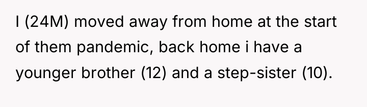 I (24M) moved away from home at the start of...