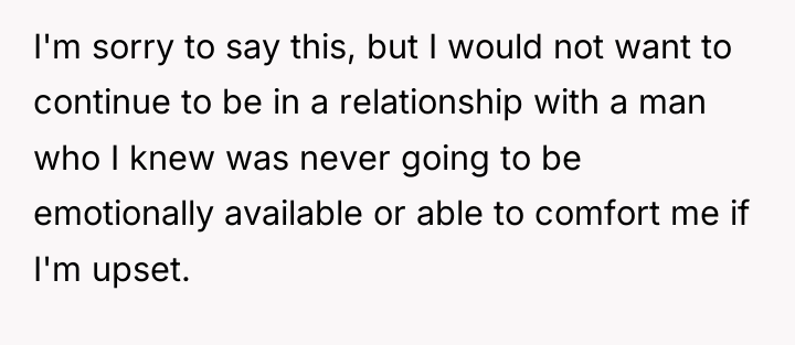 I'm sorry to say this, but I would not want...