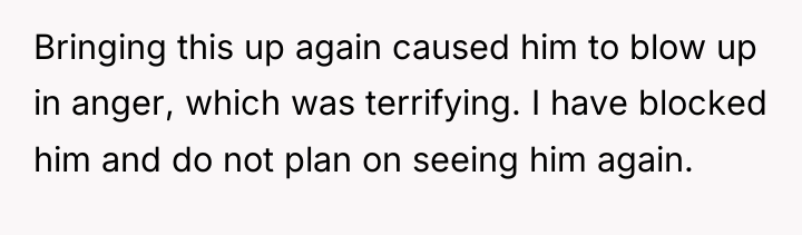 Bringing this up again caused him to blow up in...
